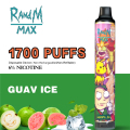 R&amp;M Max PRO 3600puff القابل لإعادة الشحن القابل لإعادة الشحن