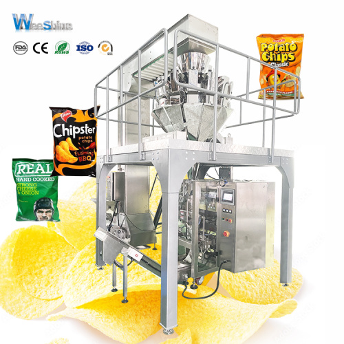 Automatische Kartoffelchips -Verpackungsmaschine mit Stickstoff