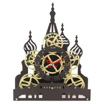 Mktime Factory Direct sale Red Square Gear Table clock