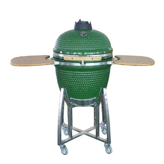 Auplex Kamado Green Egg Ceramic Grill – 21-Inch Outdoor BBQ Smoker