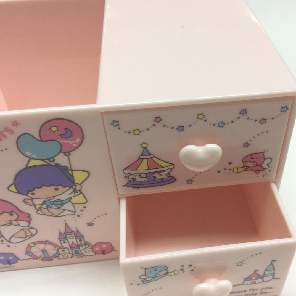 Plastic cartoon storage box with drawer