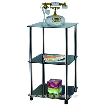 BAOYOUNI stand curved 3-tier bedroom glass shelf B4040*3