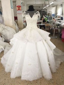 plus size china suzhou custom made wedding dress