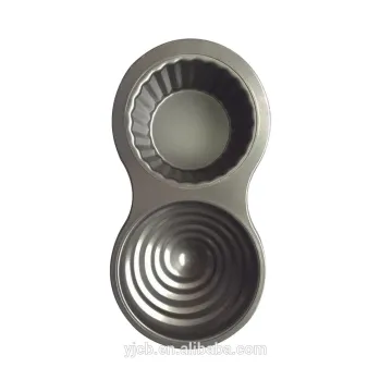 Two Shape 3D Cups Carbon Steel Bakeware Moulds