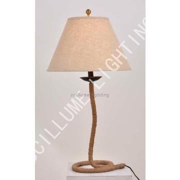 Straight simple reading lamp with rope bended american style