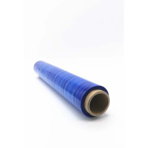 Синя 2-инчова прозрачна ролка за стреч фолио
