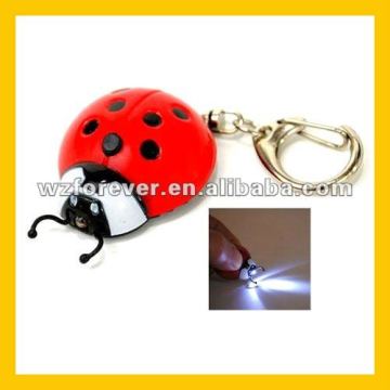 LED Ladybug Keychain Light