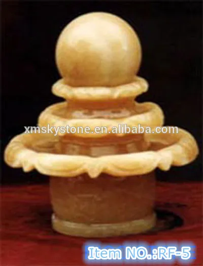 RF-5 yellow onyx rolling ball water fountain