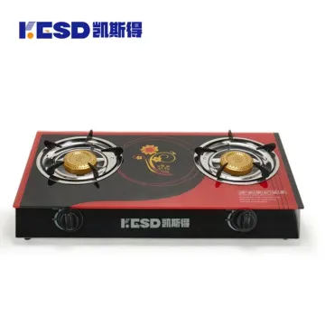 Glass Table Top Gas Stove 2 Burners Gas Cooker Kitchen Equipment