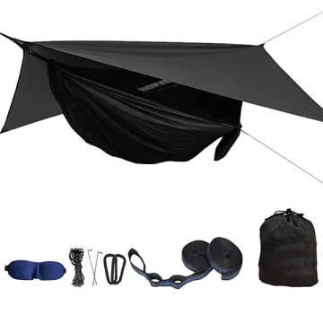 Portable Ultralight Outdoor Hammock with Awnings and Framed Hang Tent