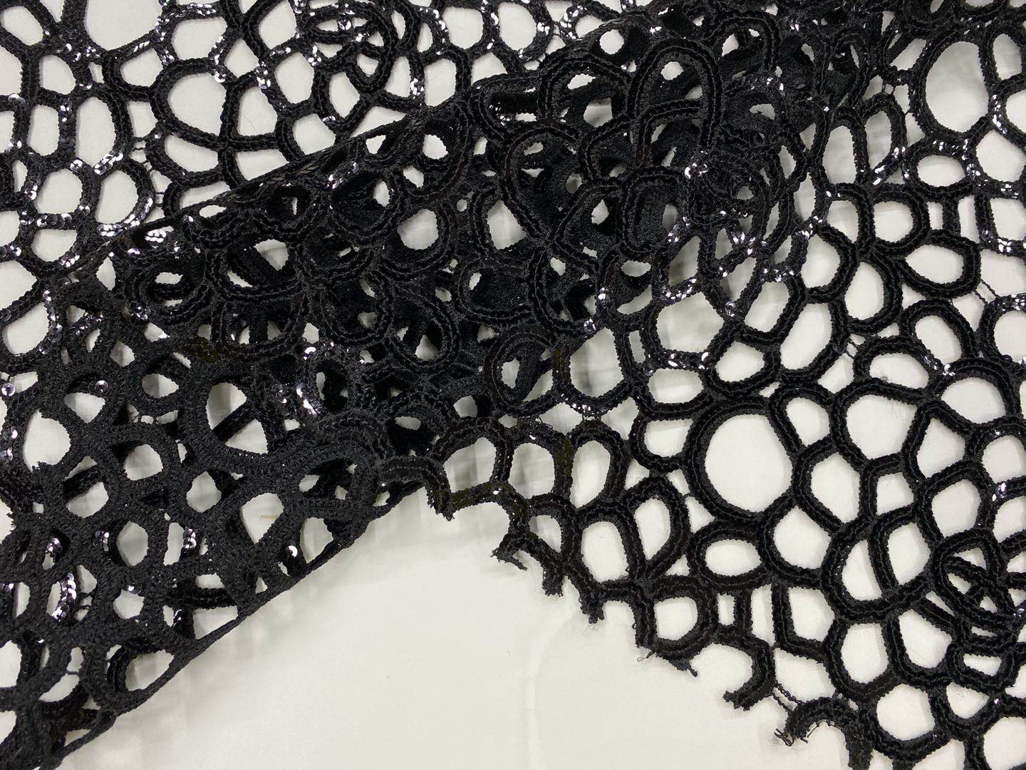 Coil Chemical Lace Embroidery Fabric