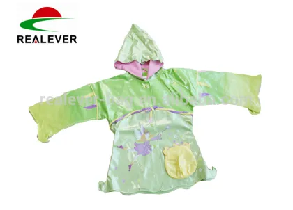 high visible safety raincoats kids raincoat with hood