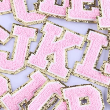 Custom Wholesale Fashion Towels: Vibrant Embroidered Chenille Patches with Sequin Letters