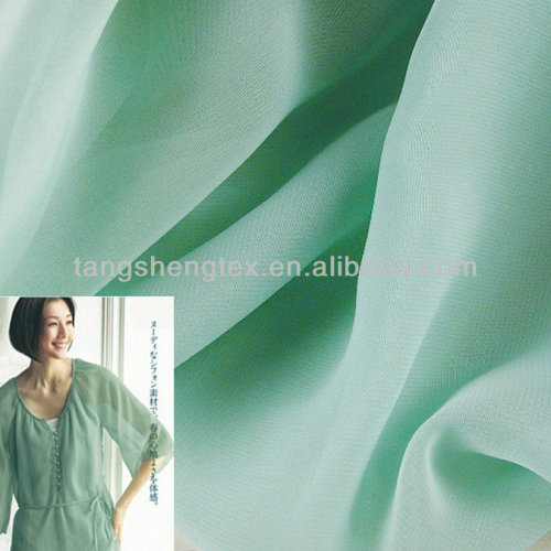 Recycled polyester plain chiffon fabric for dresses/RPET bottle chiffon fabric