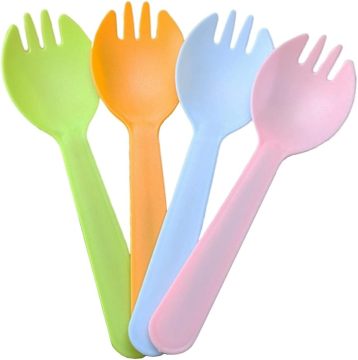 पर्यावरण के अनुकूल डिस्पोजेबल स्पार्क - व्यक्तिगत रूप से लिपटे कांटा और चम्मच सेट