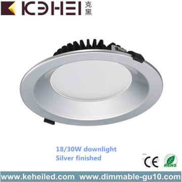 New Design Round Dimmable Downlight Silver 30W