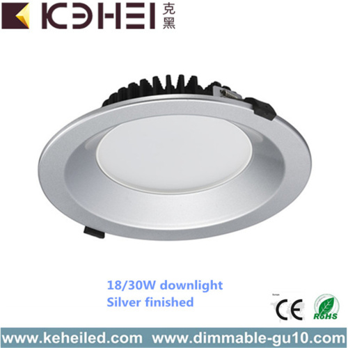 New Design Round Dimmable Downlight Silver 30W
