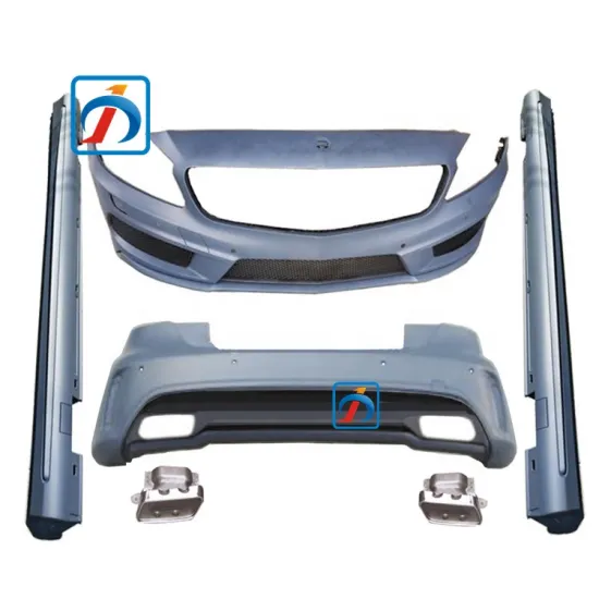 AMG Style Body Kit with Exhaust Pipe and Side Skirt Refit for A-Class W176 A45