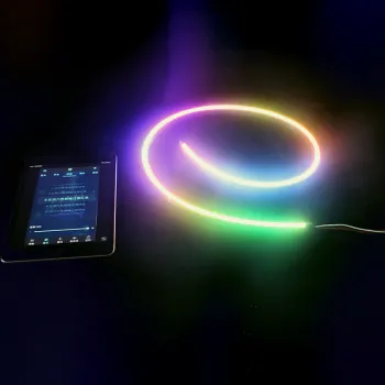 Custom Glow Neon Lights: Outdoor RGB IC 5V/12V/24V LED Rope, 5M Silicone Tube Flex Wall & Car Decorative Strip