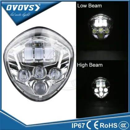OVOVS 2016 new Headlight chrome black Vic-tory Motorcycle LED Headlights Kit