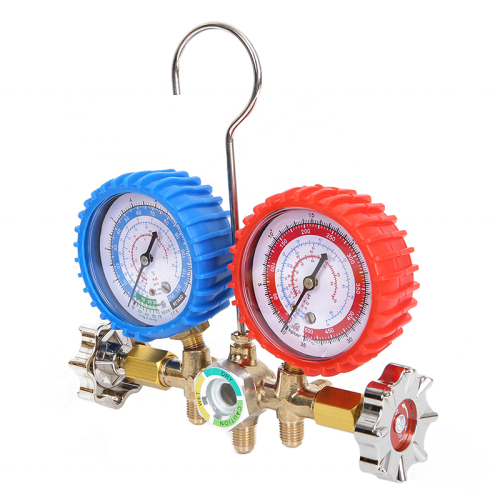 CT-536 F Brass Manifold Gauge Set HVAC SYSTEM SISTEM AUTO AIR CONDITIONER AC Pengecasan R134A R502 R410A R404 Harga