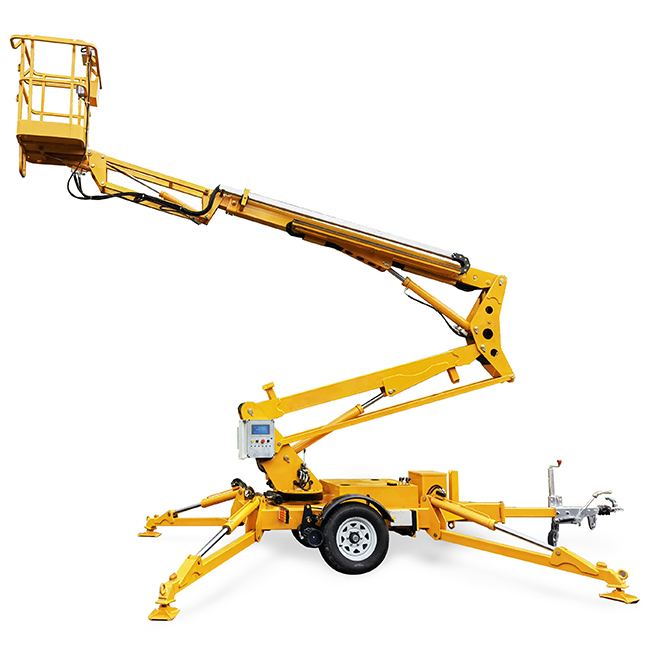 EPA Certified 12m to 24m Trailer Mount Boom Lift with Custom Color