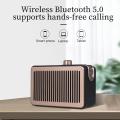 Portable Bluetooth Vintage Speaker with Heavy Bass