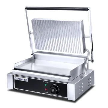 Professional Electric Grill Panini Maker/Panini Grill/Electric Contact Grill up Grooved Down Flat