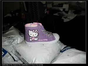 CHILDREN  Hello KITTY Design Canvas Shoes