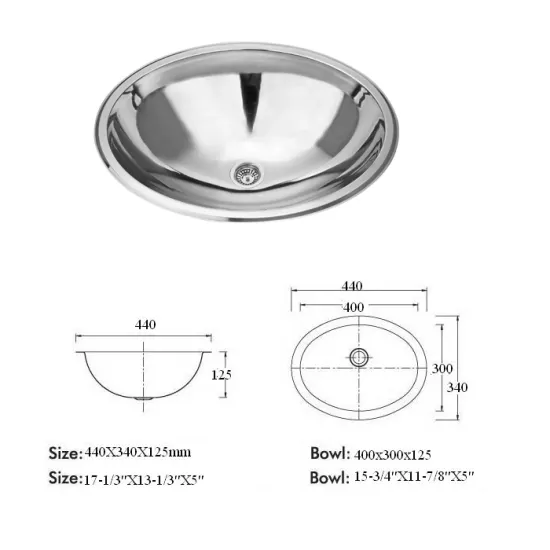 stainless steel round sink for kitchen