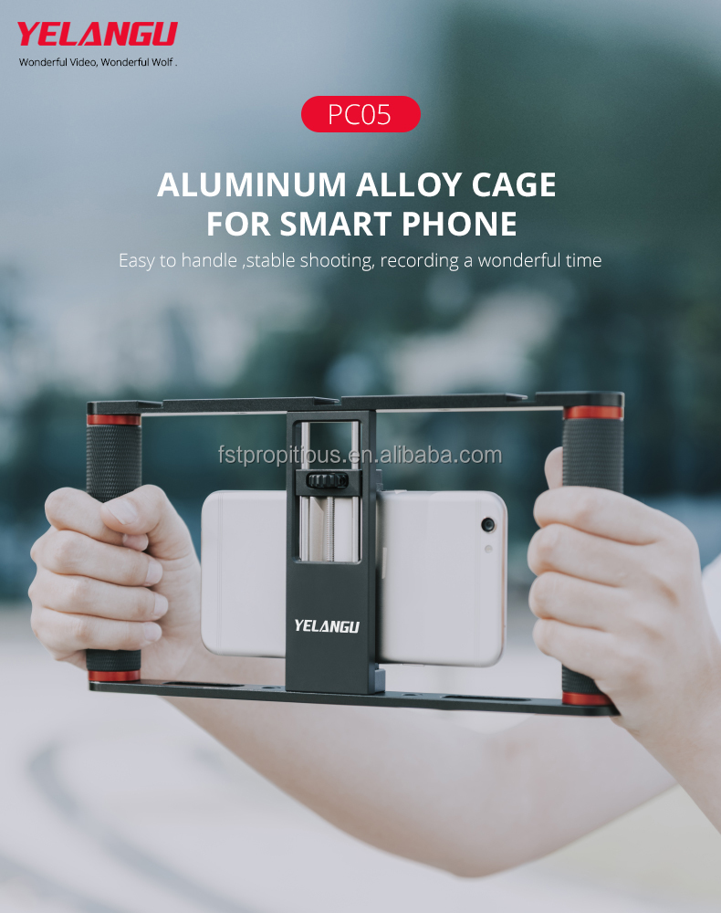 Pc05 Phone Cage Rig With Dual Handles - Aluminum Case Stabilizer For ...