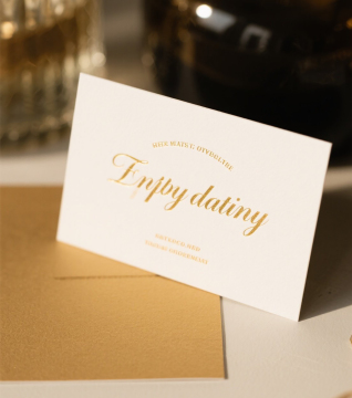 Customizable foil stamped card