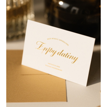 Tarjeta estampada de papel personalizable