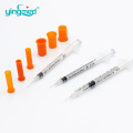 1ml orange cap Diabetic insulin syringe with needle