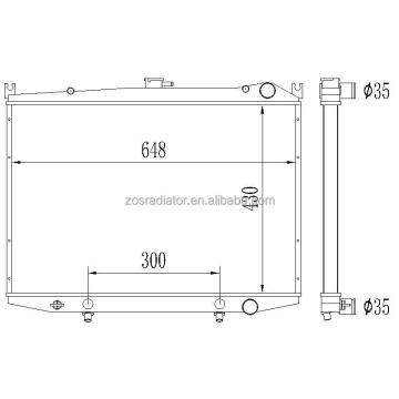 Aluminiumkühler für 1986-1997 Nissan D21 Pathfinder Pickup (E, Le, SE, XE, L4, V6, AT/MT)