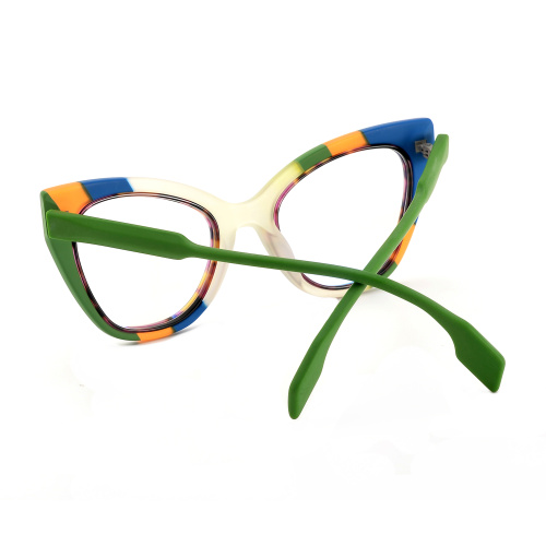 Colorful Cat Eye Lamination Acetate Glasses Multicolor Lamination Acetate Glasses Supplier