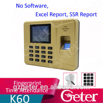 2.8 Color TFT LCD 65000 real biometric time attendance