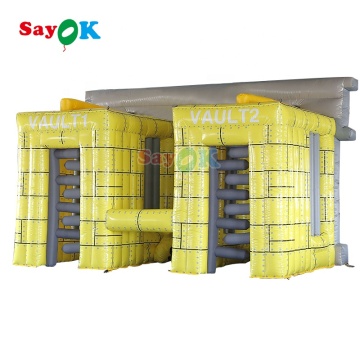 OEM Bank Vault Shape Interactive Inflatable Game - Yellow IPS Toys