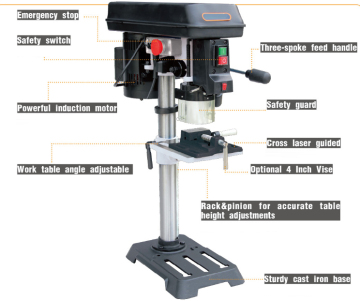 Low heat noise low vibration mini DP2501B cheap drill press