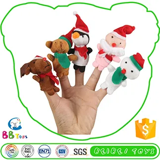 Newest Hot Selling Custom Tag Lovely Plush Toy Christmas Felt Finger Puppet