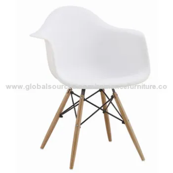 Wood Chair, Back and Seat with PP, Beech Wood Legs