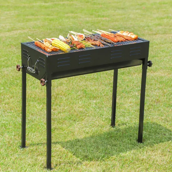 Low Price Outdoor Camping Detachable Adjustable Height Square BBQ Grill