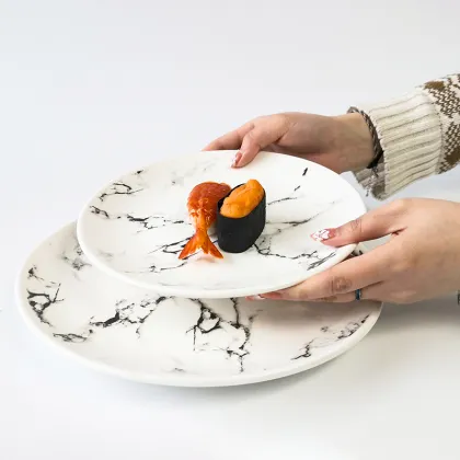 wholesale plates sets dinnerware ceramic marble ceramic plate sets restaurant plates