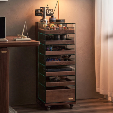 काले अखरोट ठोस लकड़ी के गहने आयोजक armoire कैबिनेट