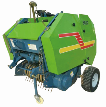 China Cheap Mini Tractor PTO Wheat Straw Round Hay Baler Press Machine for Sale in Canada