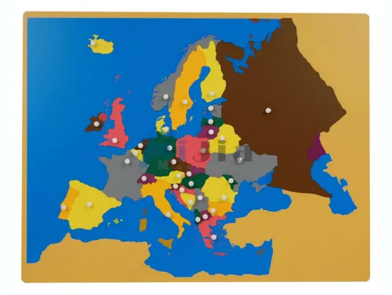 Montessori equipments- Geography Europe Puzzle Map montessori wooden toys