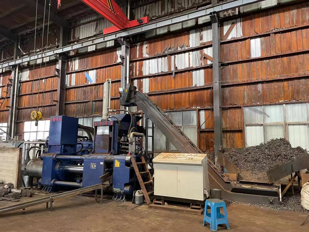 Horizontal Scrap Steel Metal Filings Briquetting Press