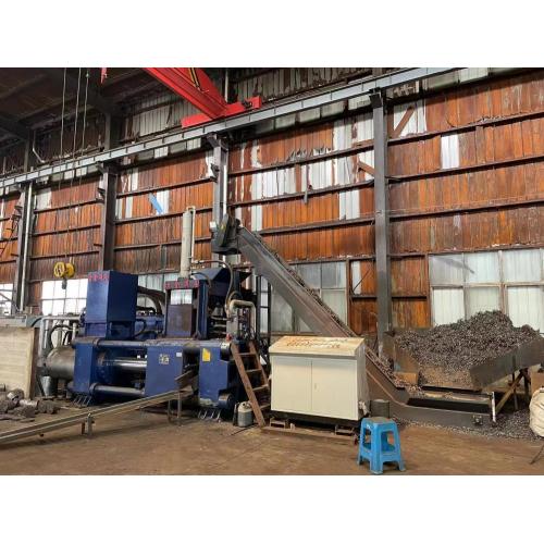 Horizontal Scrap Steel Metal Filings Briquetting Press