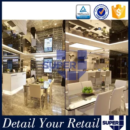 Delicate warmtone shop furniture mobile shop decoration