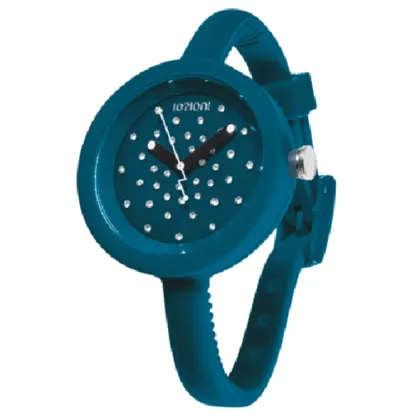 Kids Silicone Thin Strap Diamond Quartz Watch